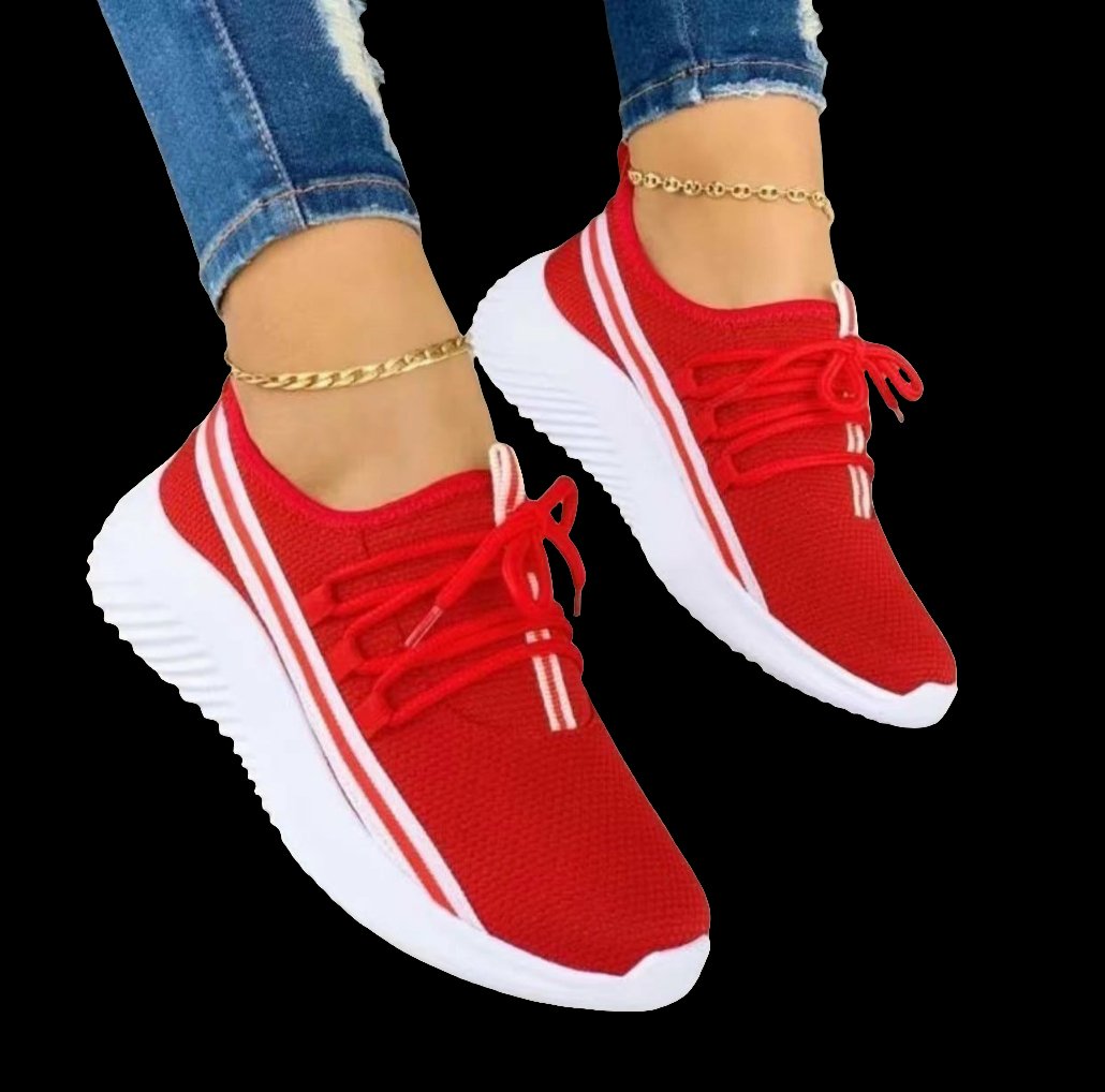 Stripe Sneakers For Women Sports Shoes