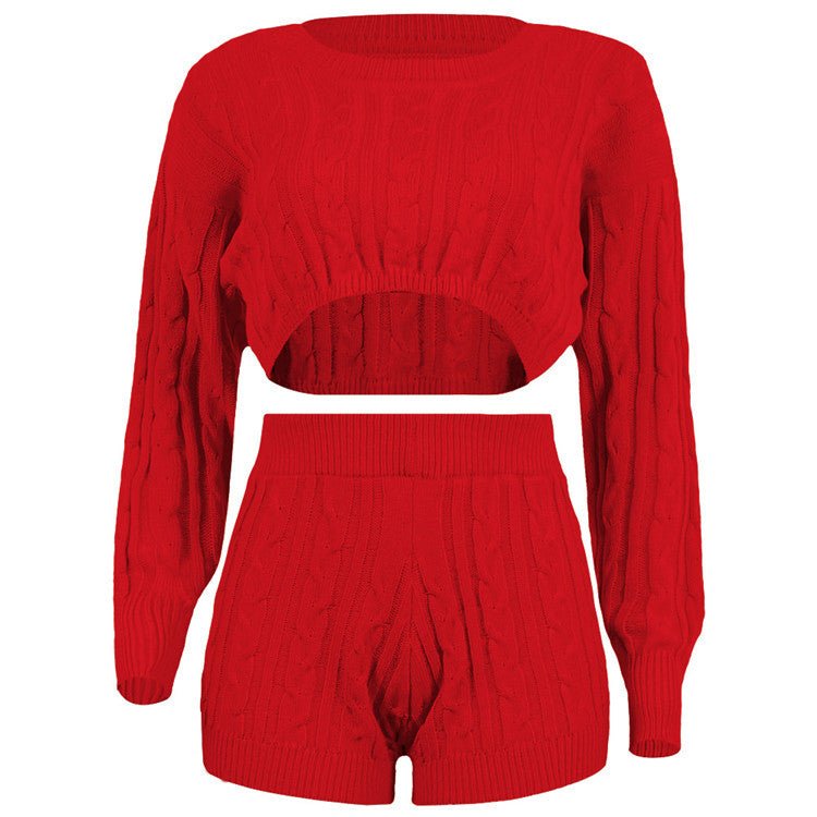 Autumn Women Chic Two Piece Set Knitted Crop Pullovers Sweater - Shop Right ApparelAutumn Women Chic Two Piece Set Knitted Crop Pullovers Sweater0Shop Right Apparel Shop Right Apparel