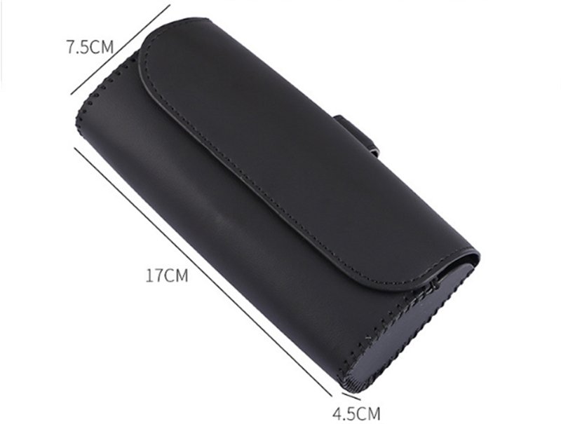 Car Hand-sewn Glasses Case Sun Visor Storage Box