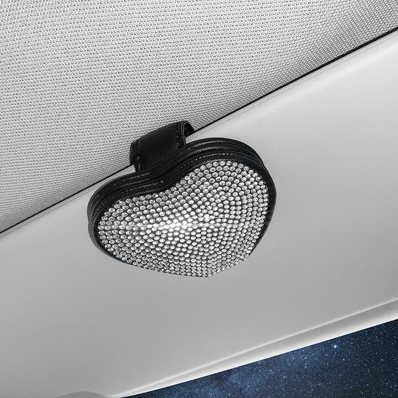 Car Leather Diamond-encrusted Sun Visor Glasses Clip Magnetic Document Storage Clip - Shop Right ApparelCar Leather Diamond-encrusted Sun Visor Glasses Clip Magnetic Document Storage Clip0Shop Right Apparel Shop Right ApparelCJQT166616302BY