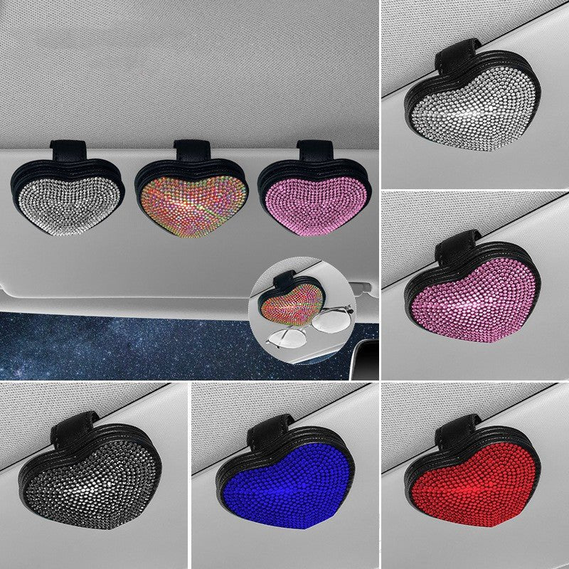 Car Leather Diamond-encrusted Sun Visor Glasses Clip Magnetic Document Storage Clip - Shop Right ApparelCar Leather Diamond-encrusted Sun Visor Glasses Clip Magnetic Document Storage Clip0Shop Right Apparel Shop Right Apparel