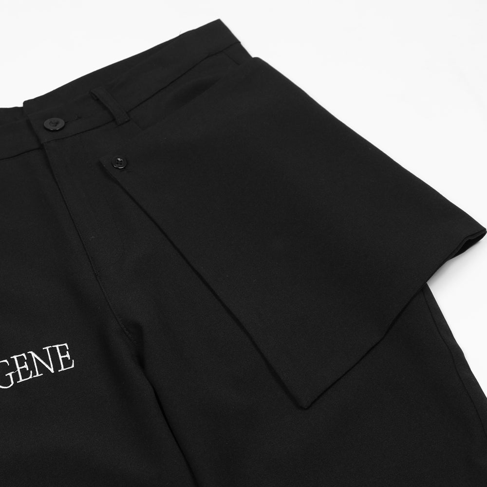 Embroidered Letter Patch Pocket Casual Pants Men