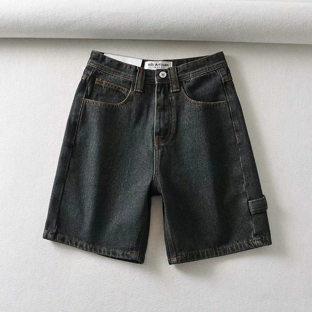 High Waist pant, Fashionable Tooling, Denim Pants