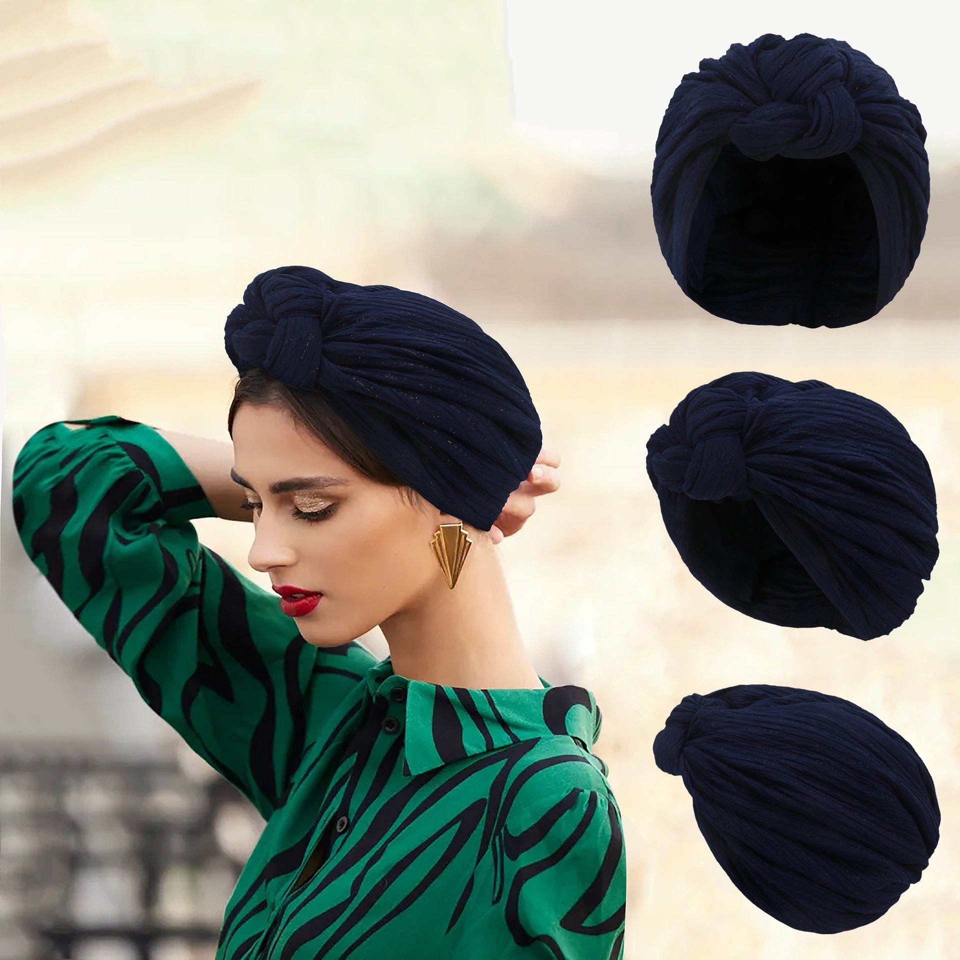 Ladies European And American Fashion Knotted Cross Knot Toe Hat