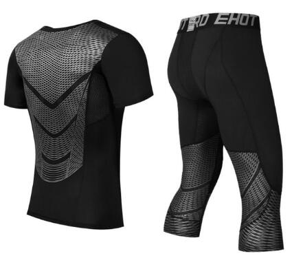 Men Pants Set MMA Long Sleeve T-shirt Men&