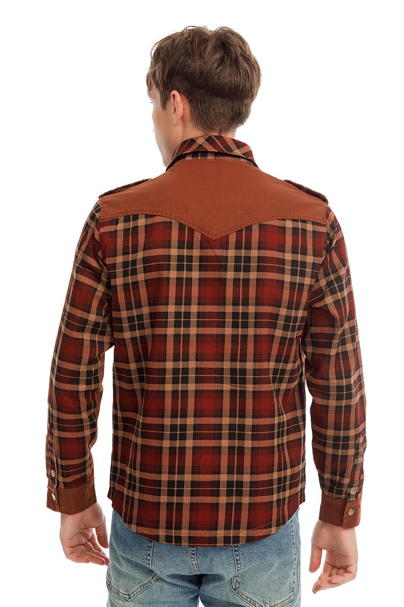 Men Plaid Jacket Casual Autumn Winter Jacket Men Slim Fit Jacket