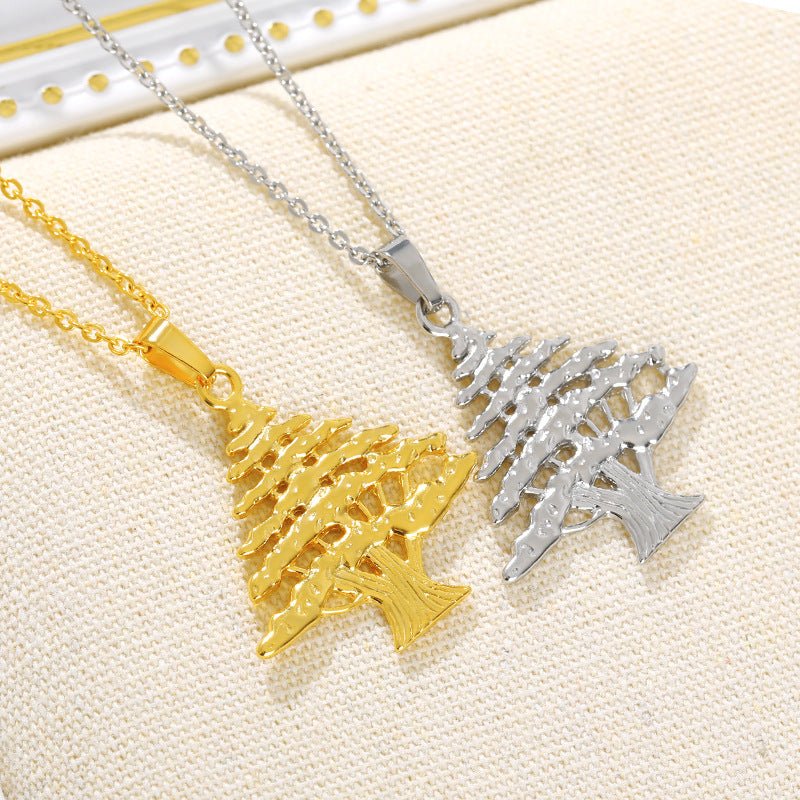 New Jewelry Christmas Tree Men And Women Couple Necklace