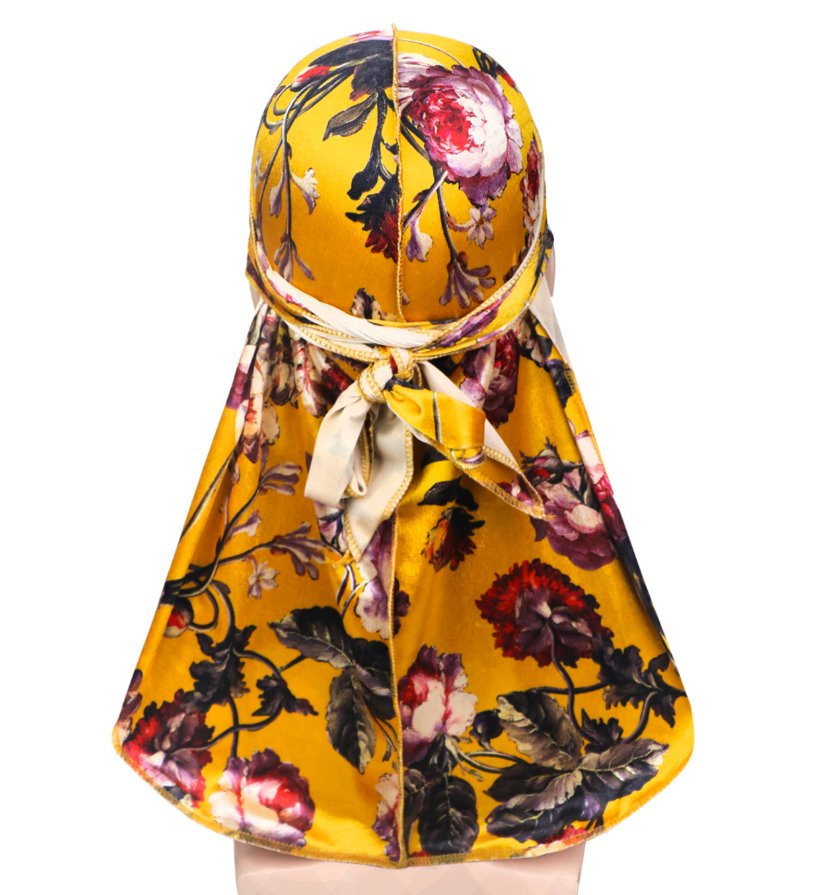 New velvet printed elastic hood hip hop Cape long tail hat