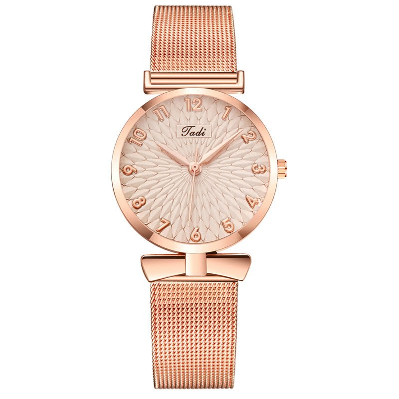 Personality Bowknot Fashion Digital Sunflower Watch Women