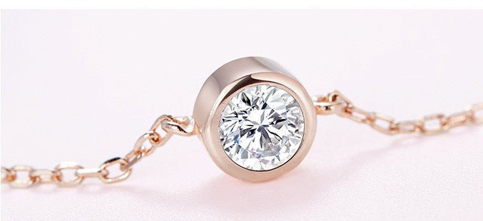 Rose flower ankle bracelet 925 silver cubic zirconia bracelet sterling silver fashion jewelry for women