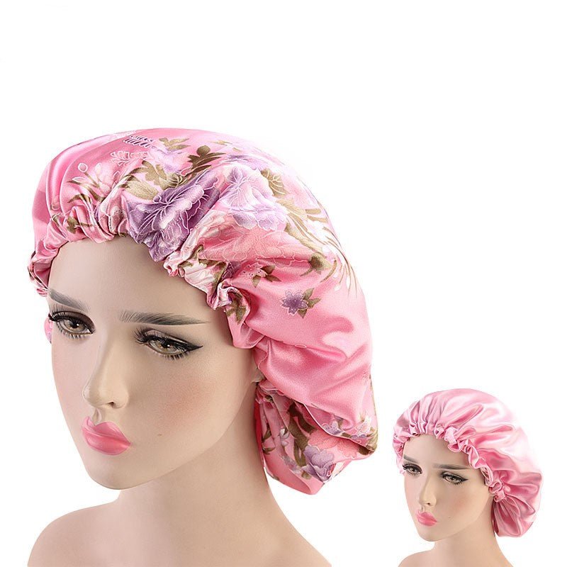 Satin double lace nightcap chemotherapy cap