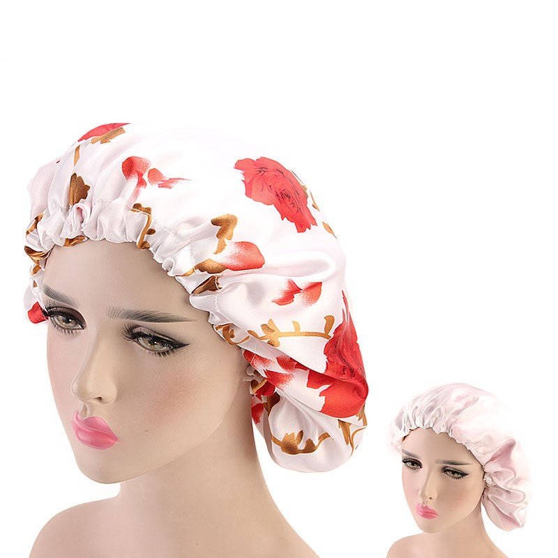 Satin double lace nightcap chemotherapy cap
