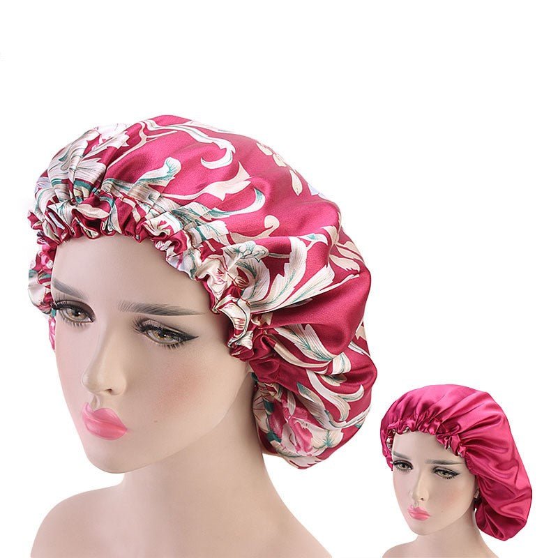 Satin double lace nightcap chemotherapy cap