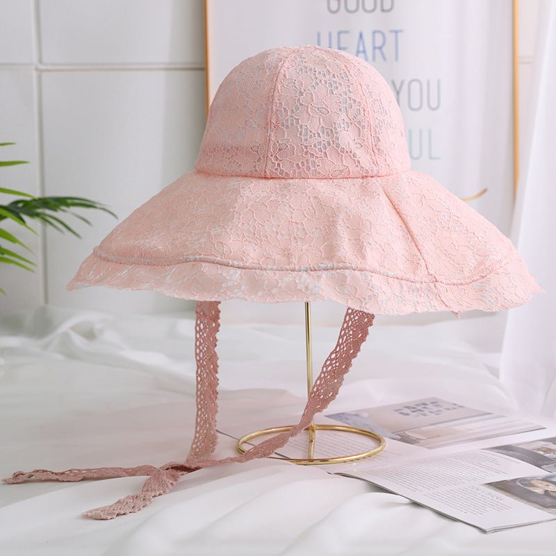 Summer Lace Up Sun Hat Seaside Beach Protection