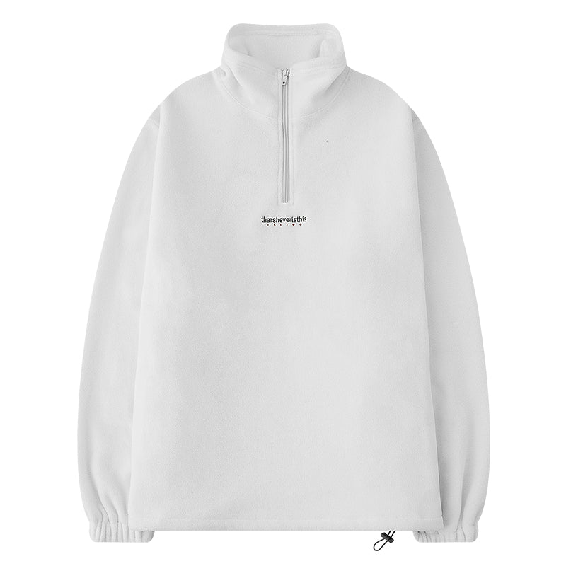 Toolkit Style Semi-turtleneck Standing Collar Hoodie