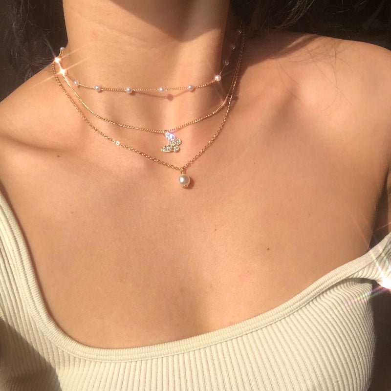 17KM-Multilayer Butterfly Pearl Necklace For Women Gold Pearl Choker Sun Star Jewelry Gift - Shop Right Apparel17KM-Multilayer Butterfly Pearl Necklace For Women Gold Pearl Choker Sun Star Jewelry Gift0Shop Right Apparel Shop Right ApparelCJLX116727201AZ