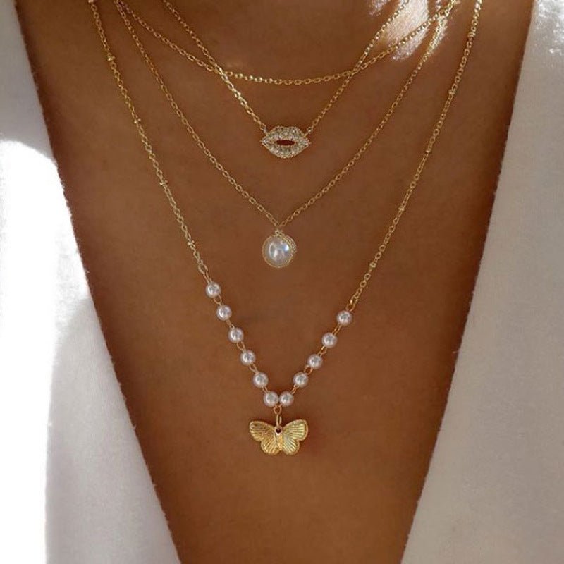 17KM-Multilayer Butterfly Pearl Necklace For Women Gold Pearl Choker Sun Star Jewelry Gift - Shop Right Apparel17KM-Multilayer Butterfly Pearl Necklace For Women Gold Pearl Choker Sun Star Jewelry Gift0Shop Right Apparel Shop Right ApparelCJLX116727202BY