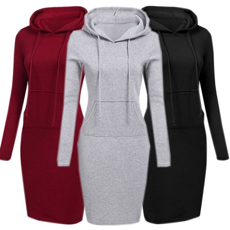 Autumn Winter Women Hoodies Sweatshirts Long-sleeved Dress - Shop Right ApparelAutumn Winter Women Hoodies Sweatshirts Long-sleeved Dress0Shop Right Apparel Shop Right Apparel