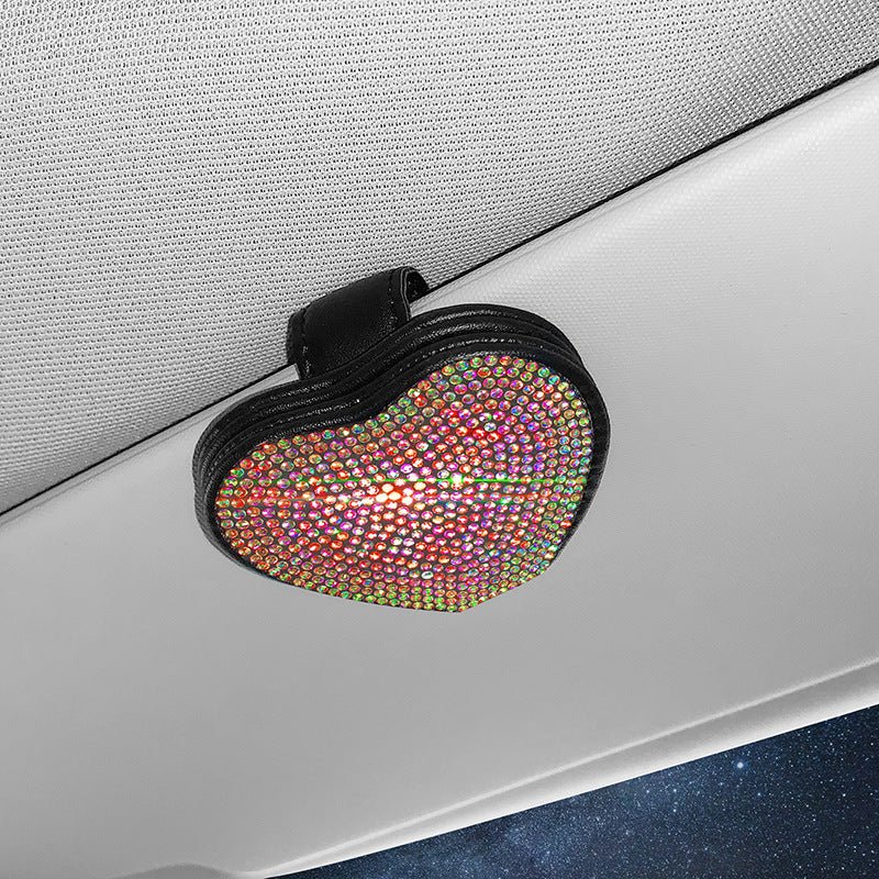 Car Leather Diamond-encrusted Sun Visor Glasses Clip Magnetic Document Storage Clip - Shop Right ApparelCar Leather Diamond-encrusted Sun Visor Glasses Clip Magnetic Document Storage Clip0Shop Right Apparel Shop Right ApparelCJQT166616301AZ