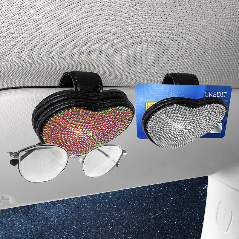 Car Leather Diamond-encrusted Sun Visor Glasses Clip Magnetic Document Storage Clip - Shop Right ApparelCar Leather Diamond-encrusted Sun Visor Glasses Clip Magnetic Document Storage Clip0Shop Right Apparel Shop Right Apparel