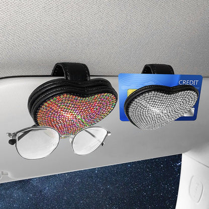 Car Leather Diamond-encrusted Sun Visor Glasses Clip Magnetic Document Storage Clip - Shop Right ApparelCar Leather Diamond-encrusted Sun Visor Glasses Clip Magnetic Document Storage Clip0Shop Right Apparel Shop Right Apparel