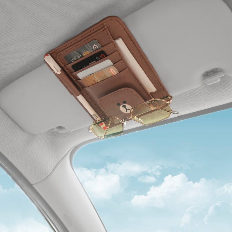 Car sun visor storage glasses clip frame