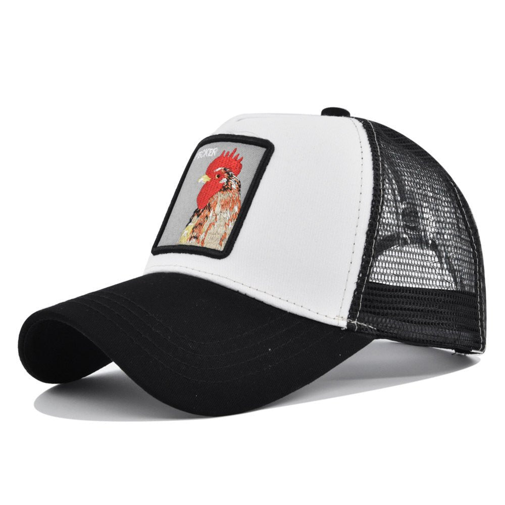 Embroidery Cock Summer Mesh Cap For Men Adjustable Male