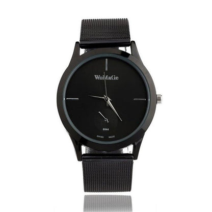Fashion Alloy Belt Mesh Watch Unisex women&