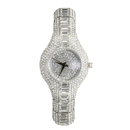 Fashion Watch With Diamonds And Colorful Stones Full Of Diamonds European-Style High-End Watches For Women