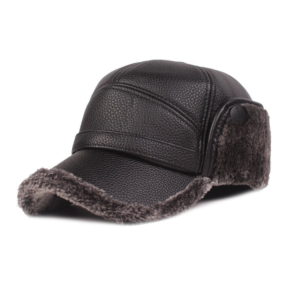 Leather cap men&