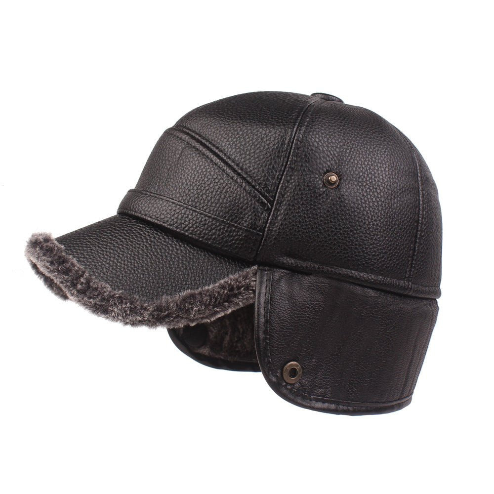 Leather cap men&