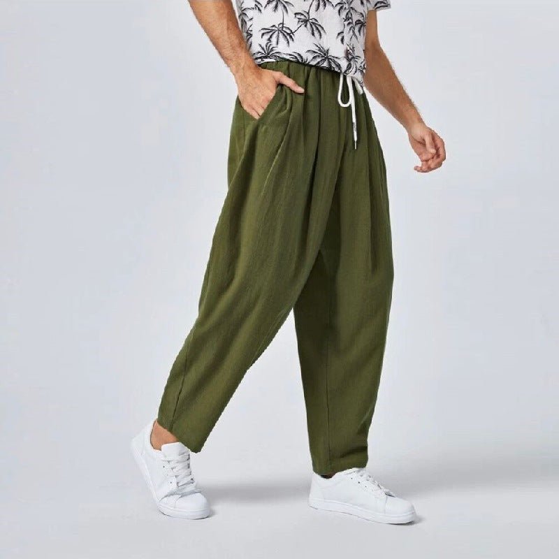 Men Loose Linen Plus Size Pants