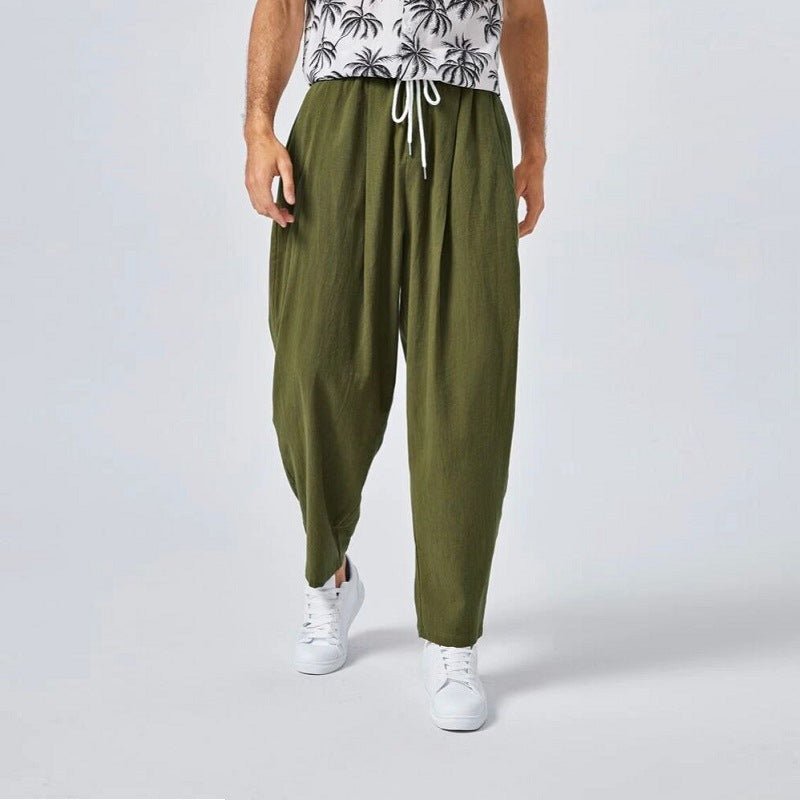 Men Loose Linen Plus Size Pants