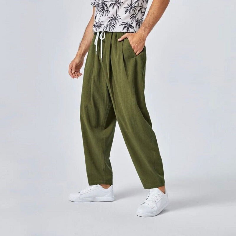 Men Loose Linen Plus Size Pants