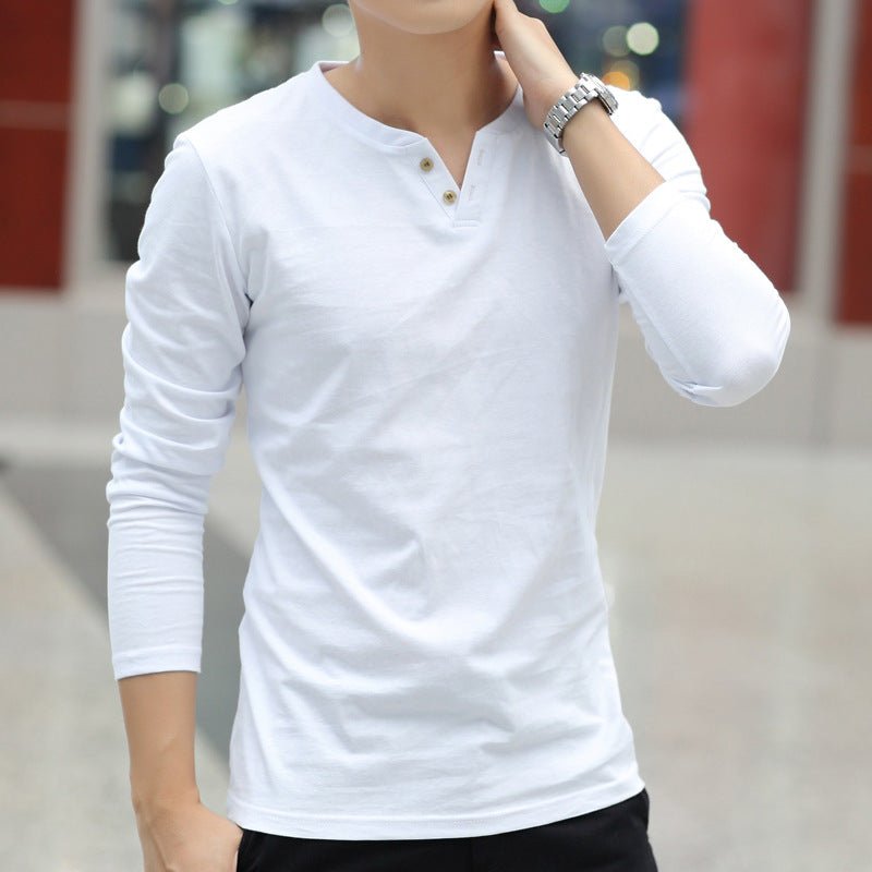 New Long Sleeve Autumn Linen T Shirts Male Casual Men Top