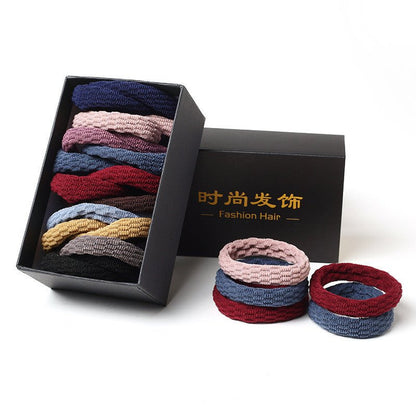 Rubber band high elasticity durable leather hair rope