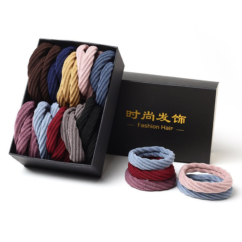 Rubber band high elasticity durable leather hair rope