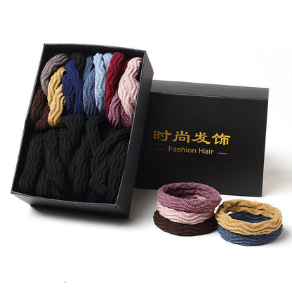 Rubber band high elasticity durable leather hair rope