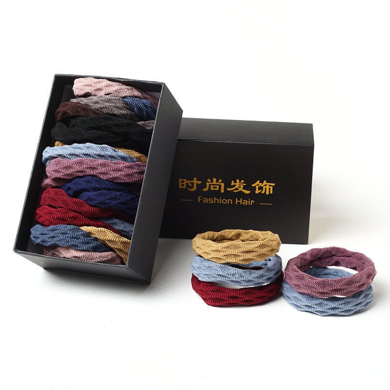 Rubber band high elasticity durable leather hair rope