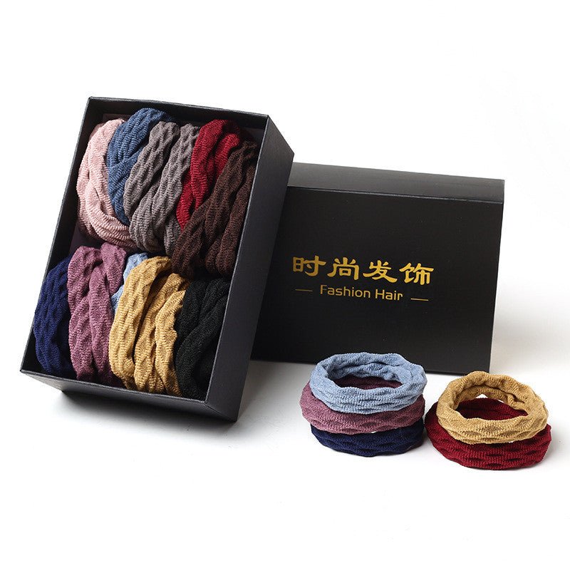 Rubber band high elasticity durable leather hair rope