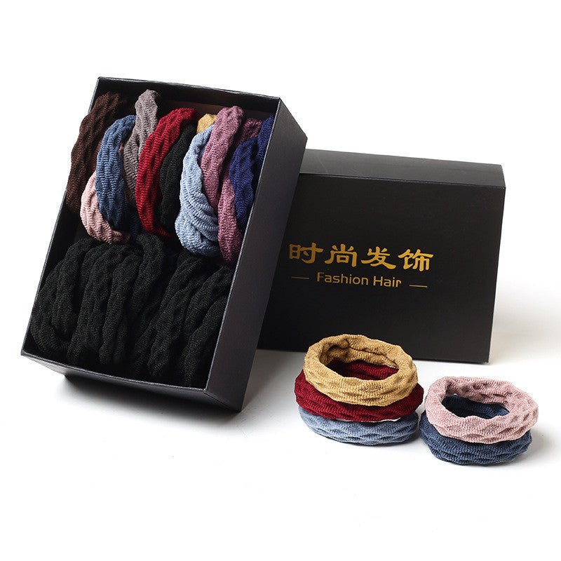 Rubber band high elasticity durable leather hair rope