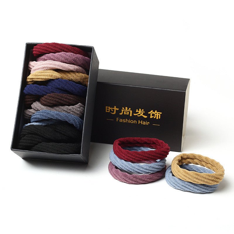 Rubber band high elasticity durable leather hair rope