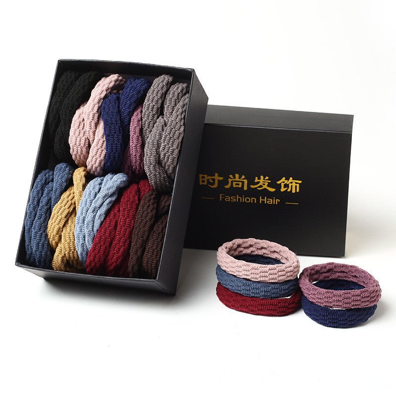 Rubber band high elasticity durable leather hair rope