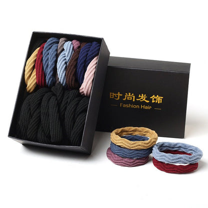 Rubber band high elasticity durable leather hair rope