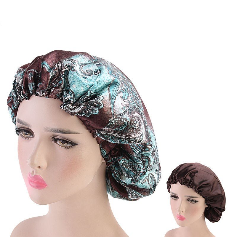 Satin double lace nightcap chemotherapy cap