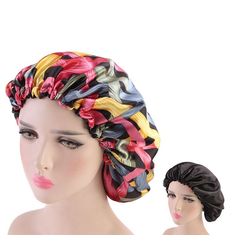 Satin double lace nightcap chemotherapy cap