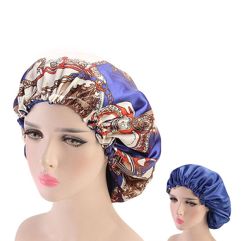 Satin double lace nightcap chemotherapy cap