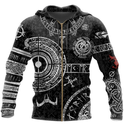 Viking Odin Tattoo D Printed Men hoodies Harajuku Fashion