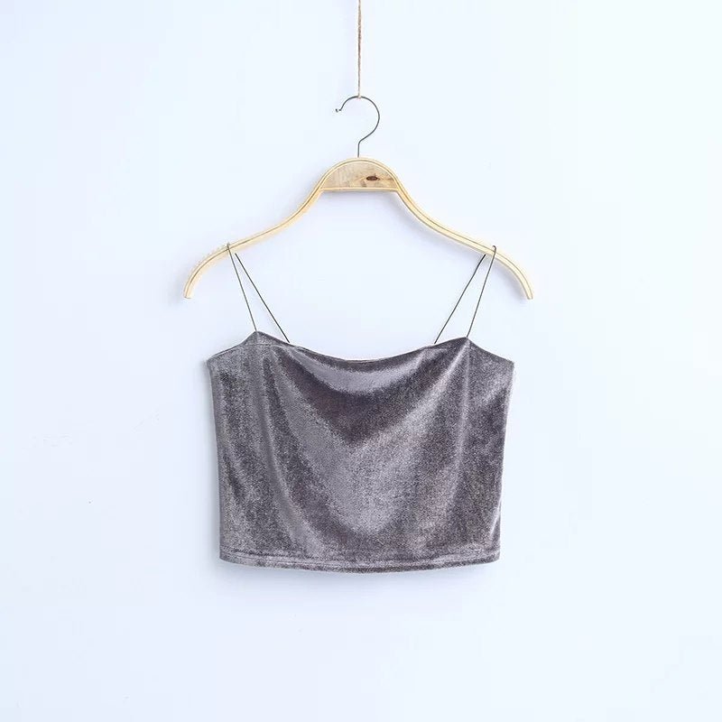 Vintage Velvet Crop Top