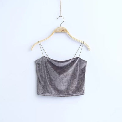 Vintage Velvet Crop Top